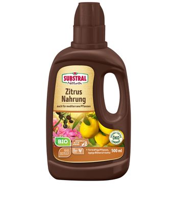 SUBSTRAL® Naturen® Zitrus & Mediterrane Pflanzen Nahrung BIO, 500 ml