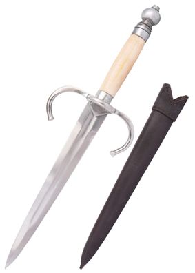 Rapier-Begleitdolch, 16. Jh., mit Lederscheide