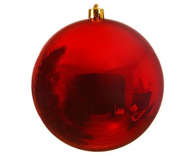 Weihnachtskugeln Kunststoff 14cm 1 Stück - Weihnachtsrot