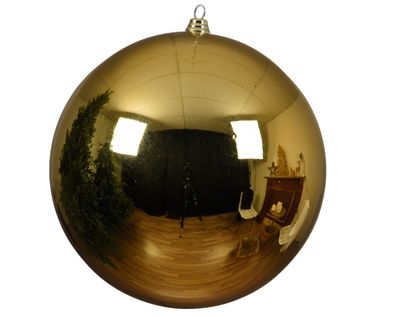 Weihnachtskugeln Kunststoff 20cm 1 Stück - Hellgold