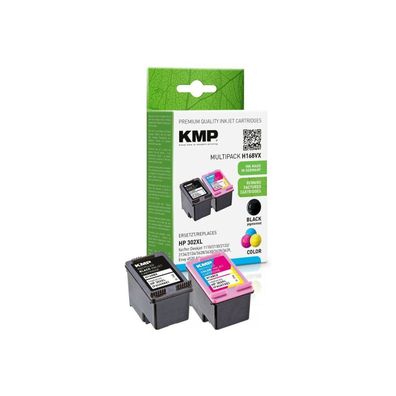 KMP Patrone HP HP302L F6U68AE Multipack BK/C/Y/M H168VX remanufactured