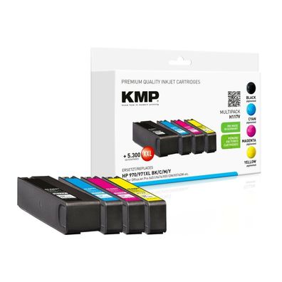 KMP Patrone HP 970/971XL Multipack 6600-14500 S. H117V refilled