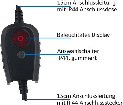 ChiliTec Steckdose mit Dämmerungssensor IP44 Aussen
