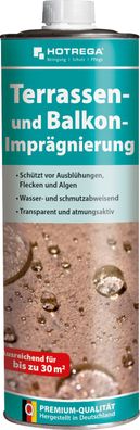 HOTREGA® Terrassen- und Balkon-Imprägnierung, 1 Liter Dose