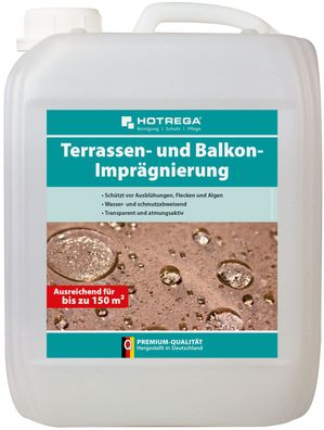HOTREGA® Terrassen- und Balkon-Imprägnierung, 5 Liter Kanister
