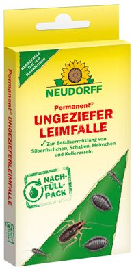 Neudorff Permanent® UngezieferLeimFalle Nachfüllpack, 4 Stück