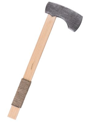 Spielzeug-Axt aus Holz für Kinder, mit Jute-Griffwicklung