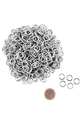 Lose Kettenringe, 3 kg-Paket, unvernietet, verzinkt, 9mm ID