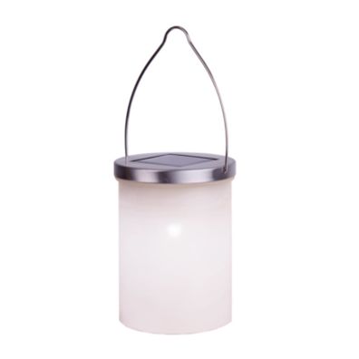 Stilvolle LED-Solar-Laterne in weiß 9,2 x 12 cm, für den Außenbereich