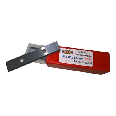Brück HM Wendemesser Wendeplatten HW 60 x 12 x 1,5 Falzkopf Fügemesserkopf 10 St