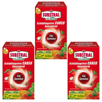 3 x SUBSTRAL® Celaflor® Schädlingsfrei Careo® Konzentrat für Gemüse, 100 ml