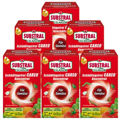 6 x SUBSTRAL® Celaflor® Schädlingsfrei Careo® Konzentrat für Gemüse, 100 ml