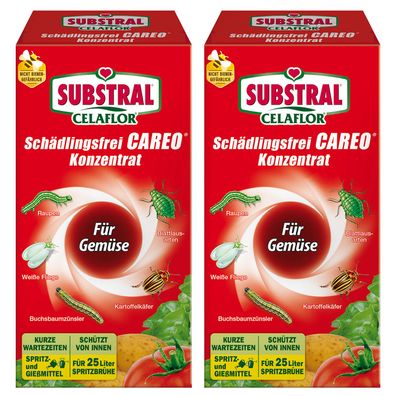 2 x SUBSTRAL® Celaflor® Schädlingsfrei Careo® Konzentrat für Gemüse, 250 ml