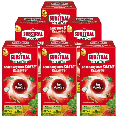 6 x SUBSTRAL® Celaflor® Schädlingsfrei Careo® Konzentrat für Gemüse, 250 ml