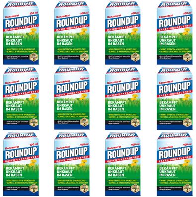 12 x ROUNDUP® Rasen-Unkrautfrei Konzentrat, 100 ml