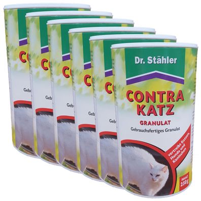 6 x DR. Stähler Contra Katz Granulat, 250 g