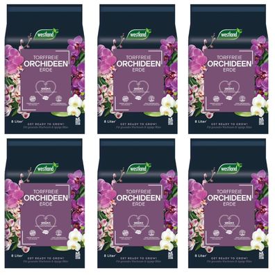 6 x WESTLAND® Orchideenerde, 8 Liter