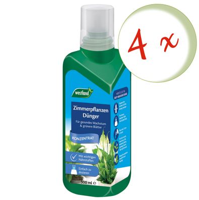 4 x WESTLAND® Zimmerpflanzen Dünger, 500 ml