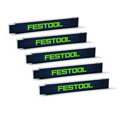 Festool Meterstab MS 2m Maßstab Zollstock Gliedermaßstab Meter 201464 5 Stück