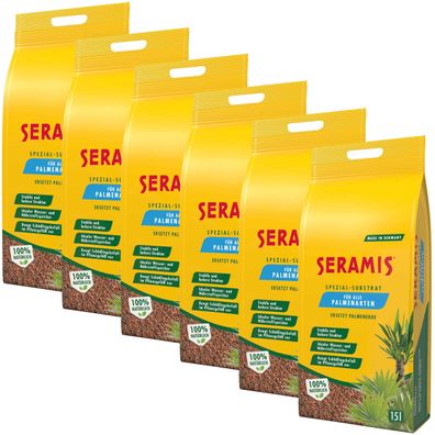 6 x SERAMIS® Spezial-Substrat für Palmen, 15 Liter