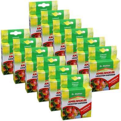 12 x DR. Stähler Apfelwickler Pheromon-Dispenser, 3 Stück