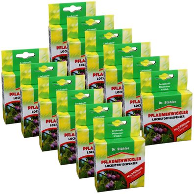 12 x DR. Stähler Pflaumenwickler Pheromon-Dispenser, 3 Stück