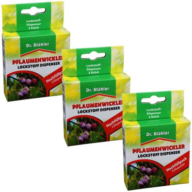 3 x DR. Stähler Pflaumenwickler Pheromon-Dispenser, 3 Stück