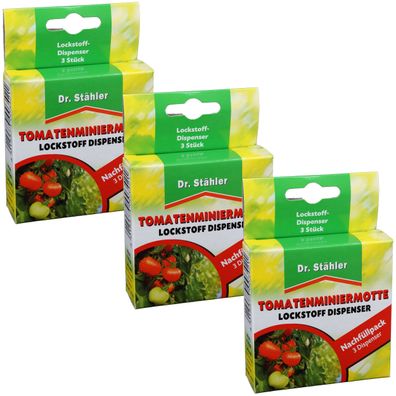 3 x DR. Stähler Tomatenminiermotte Pheromon-Dispenser, 3 Stück