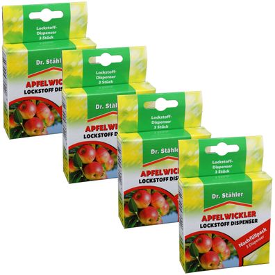 4 x DR. Stähler Apfelwickler Pheromon-Dispenser, 3 Stück