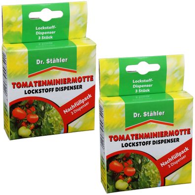 2 x DR. Stähler Tomatenminiermotte Pheromon-Dispenser, 3 Stück