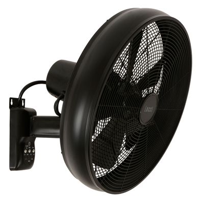 LUCCI AIR Breeze Wandventilator mit Fernbedienung, Stahl, Schwarz