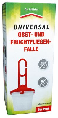 DR. Stähler Universal Obst- und Fruchtfliegenfalle, 6 Stück