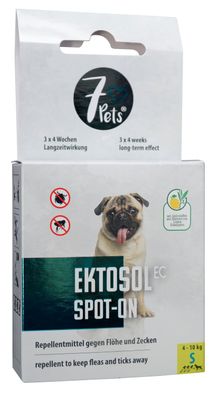 7Pets® Ektosol EC Spot-on Oil für Hunde 4 bis 10 kg, S, 1,2 ml