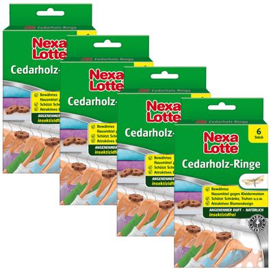 4 x NEXA LOTTE® Cedarholz-Ringe, 6 Stück
