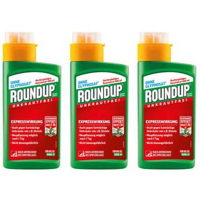 3 x ROUNDUP® Express Konzentrat, 400 ml