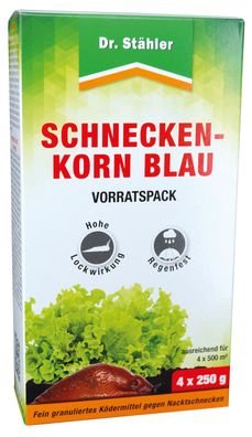 DR. Stähler Schneckenkorn blau, 4 x 250 g