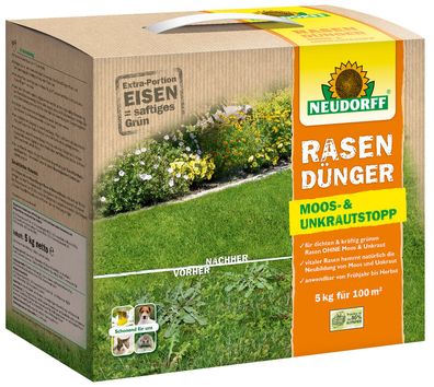 Neudorff RasenDünger Moos- & UnkrautStopp, 5 kg