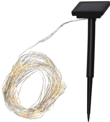 LED-Solar-Draht-Kette "DewDrop", 200 warmwhite LED