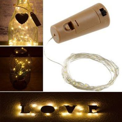 LED Flaschen-Lichterkette 10 Stück, Warmweiß