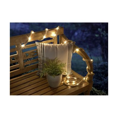 technik@all LED Lichterkette Hanfseil' 3,1m + 0,5m Zuleitung