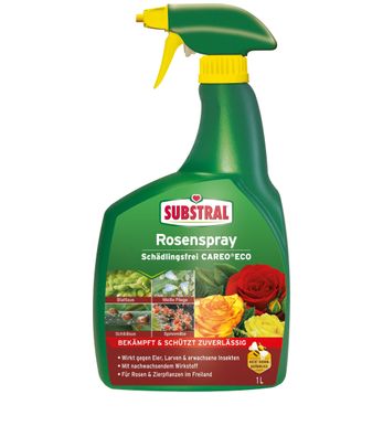 SUBSTRAL® Rosenspray Schädlingsfrei Careo® Eco, 1 Liter Sprühflasche
