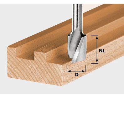 Festool Spiralnutfräser Nutfräser Fräser HS Spi S8 D10/30 Stahl Holz 490946