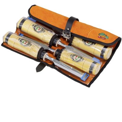 Kirschen Zimmermannsbeitelsatz / /elourledertasche 1958000 Rolltasche Stechbeitel