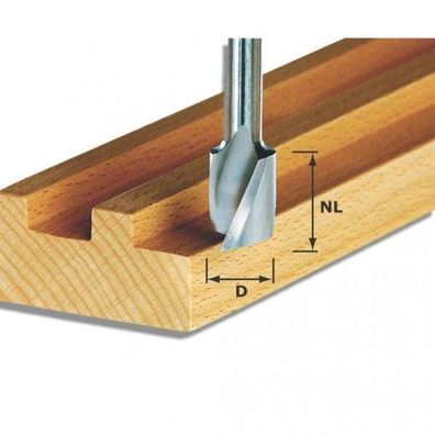 Festool Spiralnutfräser HW Schaft 8 mm HW Spi S8 D6/21 Nr.: 490978
