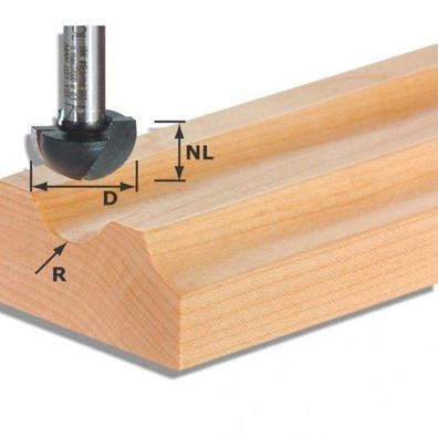Festool Hohlkehlfräser HW Schaft 8 mm HW S8 R6,35 Nr.:490984