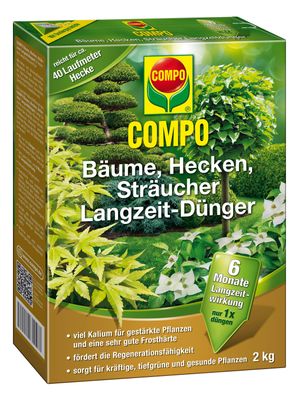 COMPO Bäume, Hecken, Sträucher Langzeit-Dünger, 2 kg
