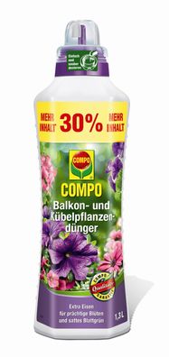 COMPO Balkon- und Kübelpflanzendünger, 1,3 Liter
