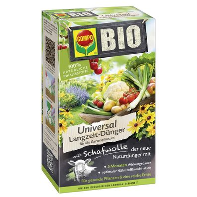 COMPO BIO Universal Langzeit-Dünger mit Schafwolle, 2 kg