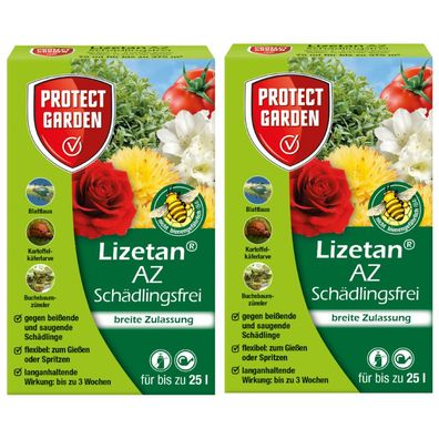 2 x Protect GARDEN® Lizetan® AZ Schädlingsfrei, 75 ml