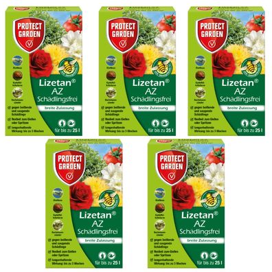 5 x Protect GARDEN® Lizetan® AZ Schädlingsfrei, 75 ml